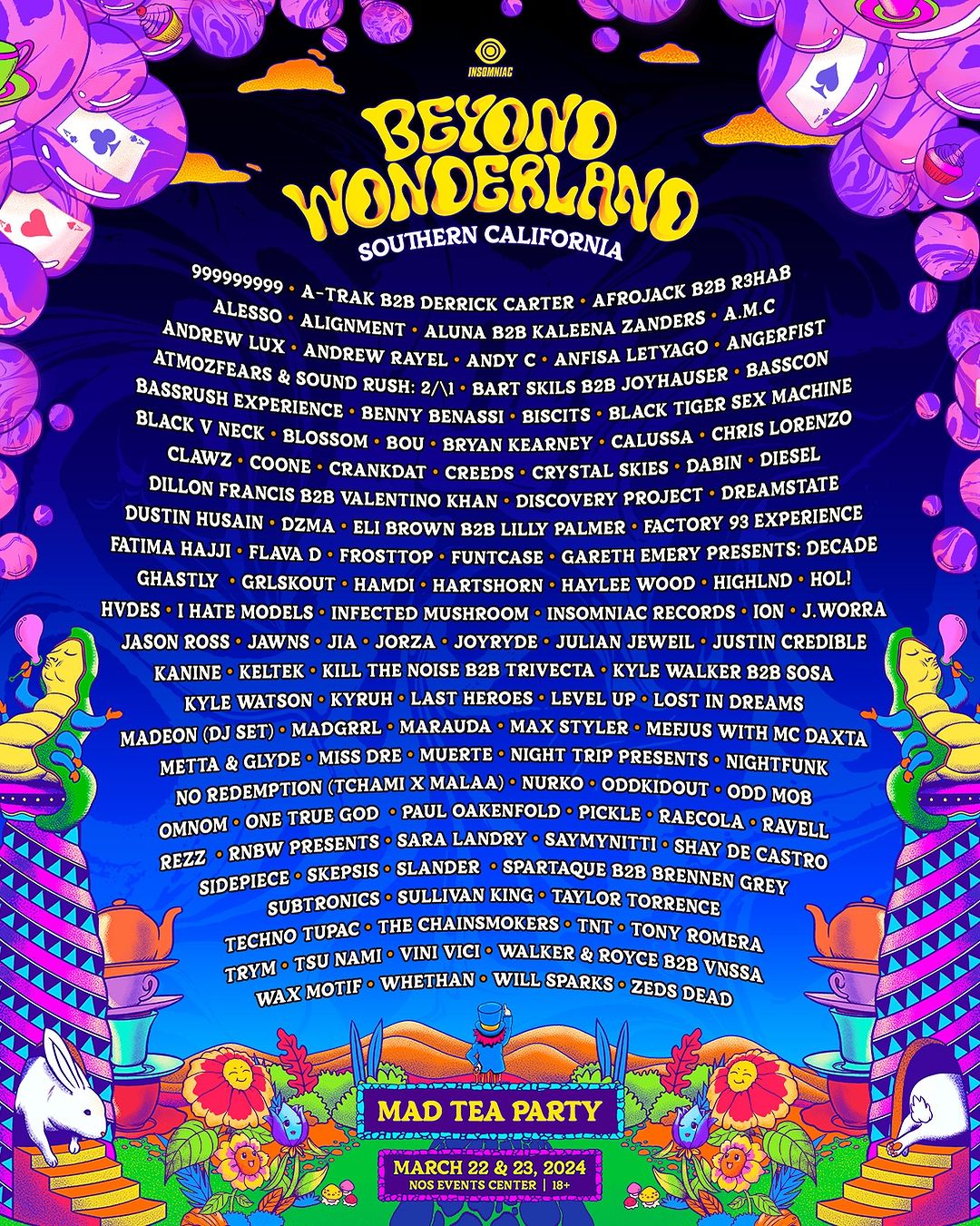 Insomniac Starts 2024 Strong With Stacked Lineup For Beyond Wonderland